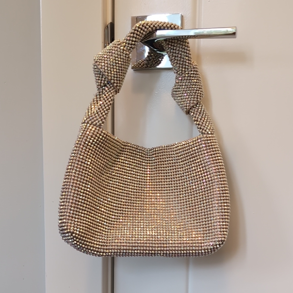Elegant Gold Studded Women's Bag